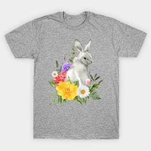 Cute bunny with flowers T-Shirt